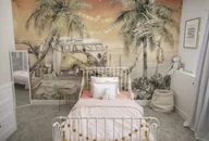 Tapety - Surf Camp Red Tapeta z Vanem i Deskami Surfingowymi - miniaturka - grafika 1