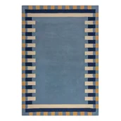 Dywany - Niebieski wełniany dywan tkany ręcznie 200x290 cm Kai Wool Border – Flair Rugs - miniaturka - grafika 1