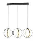 Lampy sufitowe - Valla lampa wisząca 3xLED/24W czarna/złota 7134-0310 - miniaturka - grafika 1