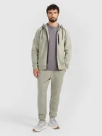 Spodnie sportowe męskie - 4F Spodnie dresowe joggery męskie - zielone XXL - miniaturka - grafika 1