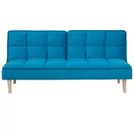 Sofy i kanapy - Beliani Rozkładana sofa SILJAN niebieska - miniaturka - grafika 1