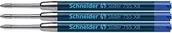 Wkłady do długopisów - Schneider 77347 Slider 755 wkład do długopisu (technologia ViscoGlide, trwały, XBExtrabreit), 3 sztuki w blistrze, niebieski - miniaturka - grafika 1