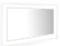 Lustra - Prostokątne wiszące lustro białe LED K7-G85 - miniaturka - grafika 1