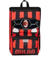 Plecaki szkolne i tornistry - A.C. MILAN Football Plecak szkolny - PATH OF VICTORY, czarny czerwony - podwójny plecak rozkładany na zamek błyskawiczny i kieszeń na butelkę, plecak dla dzieci, Czarno-niebieskie, Taglia Unica, - miniaturka - grafika 1
