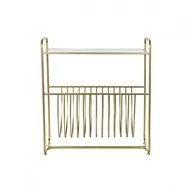 Wieszaki i stojaki - Emaga Półka na czasopisma DKD Home Decor Lustro Złoty Metal (76 x 35 x 83 cm) - miniaturka - grafika 1