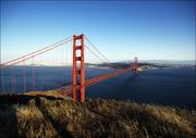 Plakaty - Golden gate bridge, San Fransisco USA, Carol Highsmith - plakat 80x60 cm - miniaturka - grafika 1