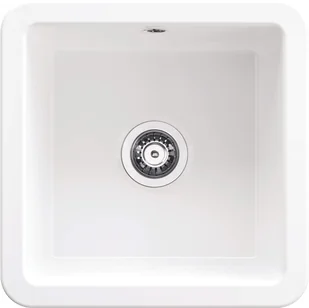Deante Zlewozmywak ceramiczny 1-komorowy Lumi biały ZCU_610B - Zlewozmywaki - miniaturka - grafika 1