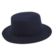 Czapki dla dzieci - Dziecięca czapka jazzowa średnia wełniana czapka dziecięca płaski kapelusz filcowy retro imitacja owczego kapelusza kapelusz z płaskim rondem BR400... - miniaturka - grafika 1