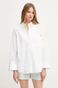 Tommy Hilfiger koszula bawełniana damska kolor biały relaxed z kołnierzykiem klasycznym WW0WW45892 - Koszule damskie - miniaturka - grafika 1