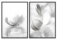 Plakaty - Plakaty w ramie E-DRUK Dyptyk Pióra, 53x73 cm - miniaturka - grafika 1
