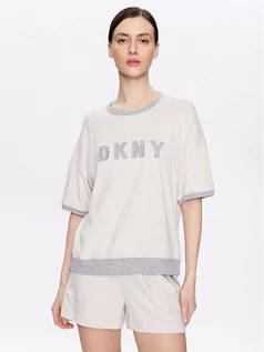 Piżamy damskie - DKNY Piżama YI3919259 Beżowy Regular Fit - grafika 1