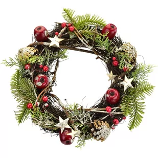 Ratanowy wieniec bożonarodzeniowy Mele, 30 cm - Ozdoby bożonarodzeniowe - miniaturka - grafika 1