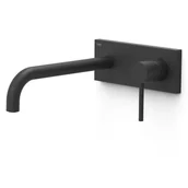 Baterie umywalkowe - Element natynkowy baterii umywalkowej podtynkowej z długą wylewką Tres Study czarny mat 26230032NM - miniaturka - grafika 1