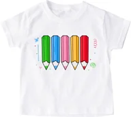 Koszulki dla dziewczynek - Koszulka z kredkami na dzień kredki - miniaturka - grafika 1