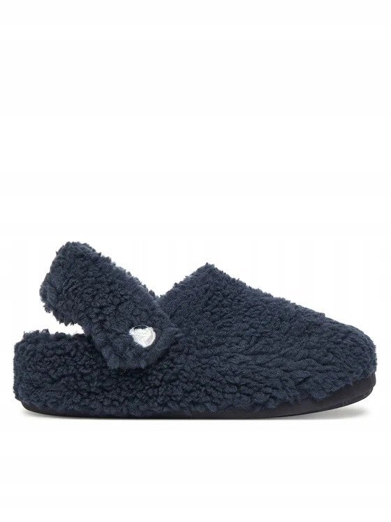 CROCS GRANATOWE KAPCIE DZIECIĘCE FUTRZANE MIĘKKIE KOMFORT 30-31 16AA