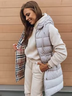 Kamizelki damskie - Kamizelka damska KERIS beżowa Dstreet TY2909-L - miniaturka - grafika 1