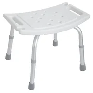 Akcesoria łazienkowe - Krzesło prysznicowe białe 35,5 cm AWD Interior - miniaturka - grafika 1