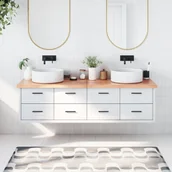 Szafki łazienkowe - vidaXL Blat do łazienki, jasnobrązowy, 180x60x4 cm, lite drewno - miniaturka - grafika 1