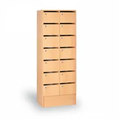 Szafy biurowe - B2B Partner Szafa z przegrodami na pocztę, buk postovni14buk - miniaturka - grafika 1