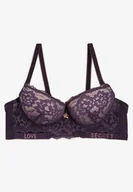 Biustonosze - Fioletowy Koronkowy Biustonosz Push-Up z Ozdobną Zawieszką i Cyrkoniami Verenia - miniaturka - grafika 1
