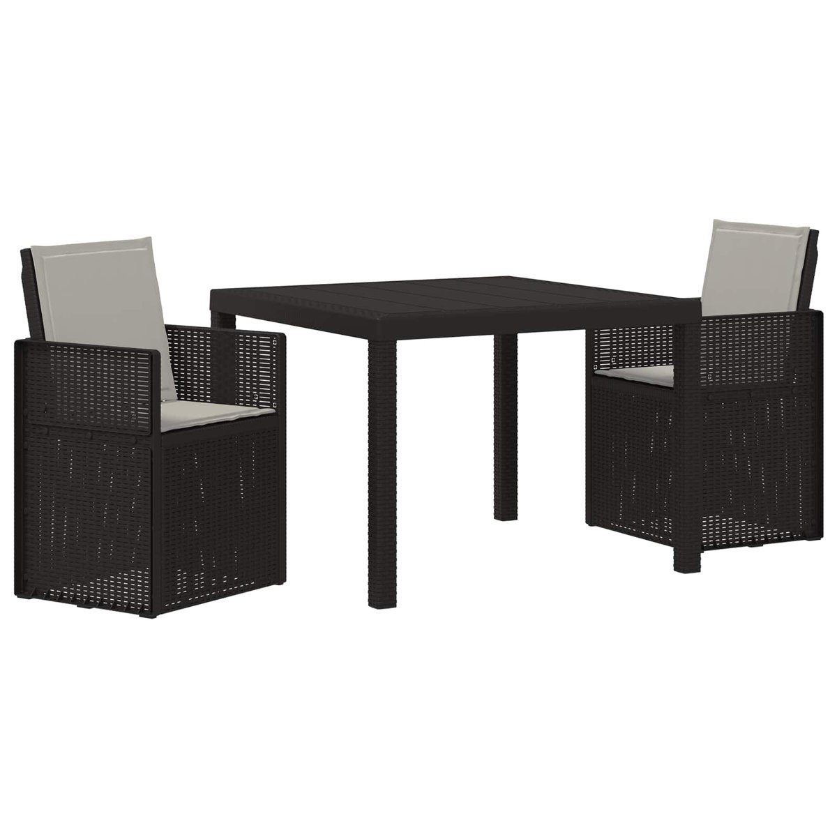 vidaXL Zestaw do jadalni w ogrodzie 3 pcs Antracytowy i Jasnoszary PP