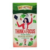 Herbata - Big-Active Think & Focus Herbata zielona miłorząb japoński z orzeszkami kola 30 g (20 x 1,5 g) - miniaturka - grafika 1