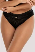 Majtki damskie - Unikat Madera figi z koronkowymi wstawkami i gładkim tyłem czarny - miniaturka - grafika 1