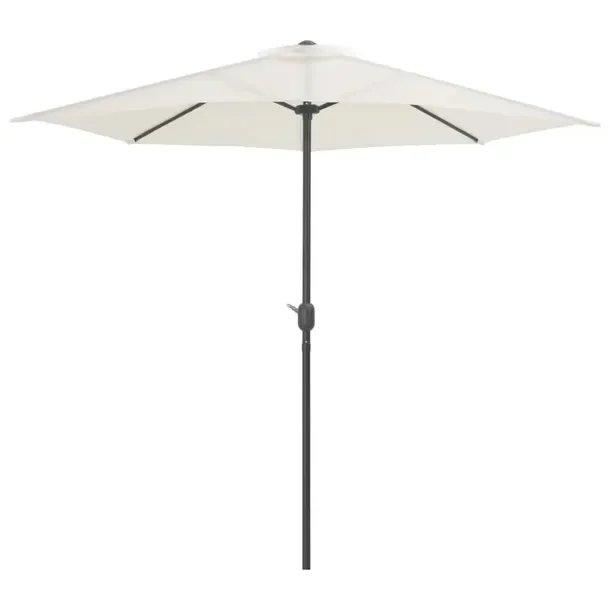 Półokrągły Parasol Balkonowy UV, Poliester Piaskowy, 270x144x222 cm, Ś
