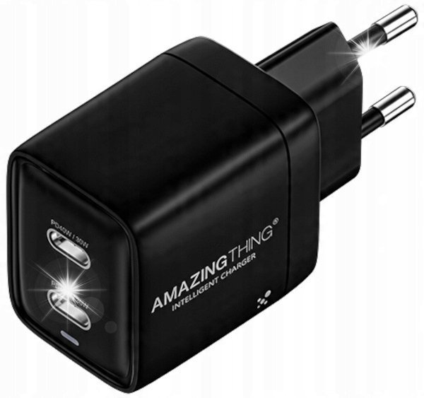 PODWÓJNA Uniwersalna ładowarka sieciowa 2xUSB-C Typ-C PD 40W 3A QC-3.0