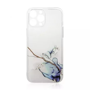 Marble Case etui do iPhone 12 Pro żelowy pokrowiec marmur niebieski - Etui i futerały do telefonów - miniaturka - grafika 1