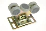 Akcesoria do bram - Wózek 5-rolkowy 80x80x5 tworzywo wahliwy z regulacją W-04/M - miniaturka - grafika 1