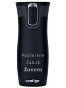 Kubki termiczne - Kubek termiczny z grawerem Contigo West Loop 2.0 420 ml - Czarny - miniaturka - grafika 1