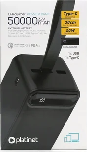 Platinet Platinet power bank 50000mAh PMPB5020B, black - Baterie i akcesoria - miniaturka - grafika 1