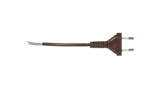 zamel Przewód przyłączeniowy bez wyłącznika 190cm brązowy SP-190/2X0,5/-BRA YNS10000434 PRW10000266 - Listwy zasilające - miniaturka - grafika 1