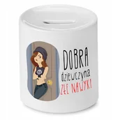 Skarbonki - SKARBONKA DLA DZIEWCZYNY DOBRA DZIEWCZYNA ZŁE z Nadrukiem ze Zdjęciem - miniaturka - grafika 1