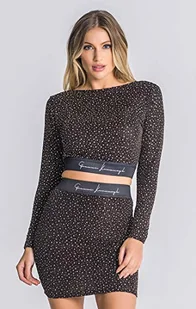 Gianni Kavanagh Black&Gold Upscale Long Sleeve Top Koszulka Damska, Czarny/Złoty, M - Koszulki i topy damskie - miniaturka - grafika 1