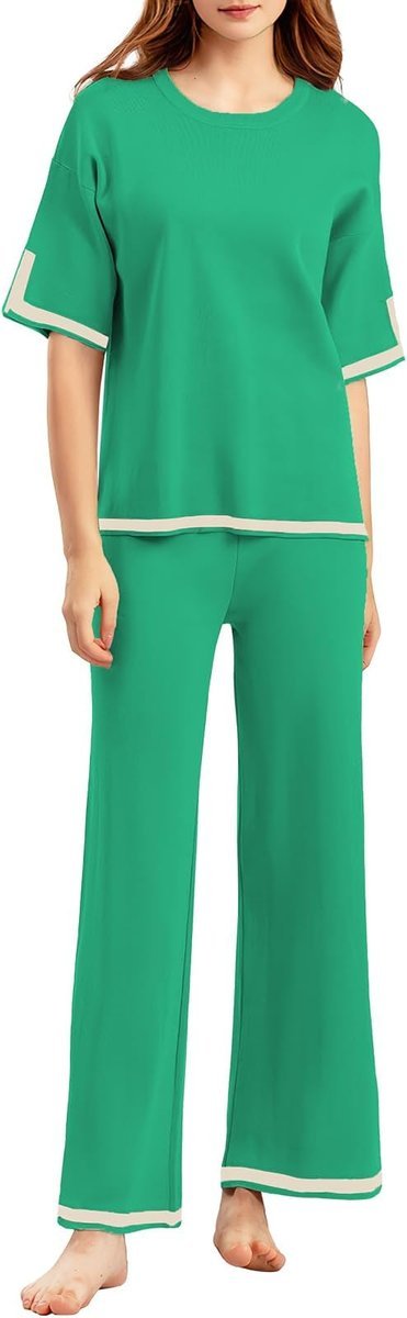 Zestaw Damski Kombinezon Dwuczęściowy Wygodny Komplet Jeden Rozmiar Zielony