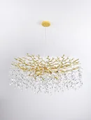 Lampy sufitowe - Okazała lampa wisząca z kryształami MD4115-13IGN-II z serii CINDY - miniaturka - grafika 1