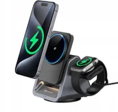 Ładowarki do telefonów - Bezprzewodowa Ładowarka 3W1 Niuyane 15W Do Apple Z Lampką - miniaturka - grafika 1