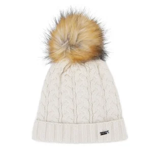 Damska czapka z gęstym warkoczowym splotem - Czapki damskie - miniaturka - grafika 1