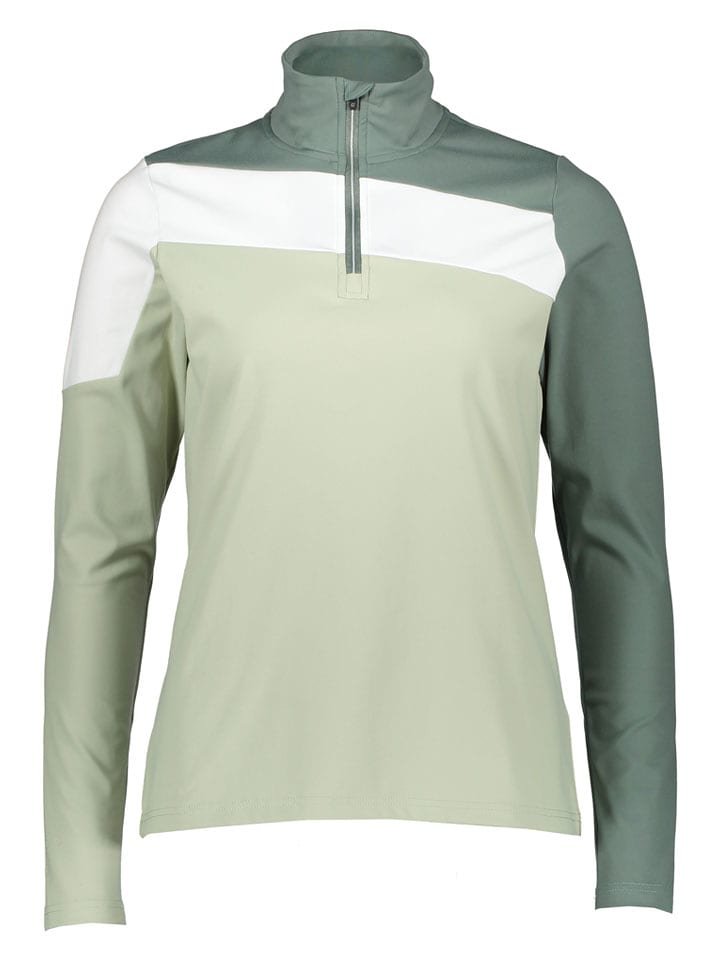 Killtec Koszulka funkcyjna w kolorze zielono-białym