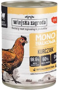 WIEJSKA ZAGRODA Mokra karma dla kota monoproteinowa z kurczakiem 400g - Mokra karma dla kotów - miniaturka - grafika 3