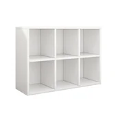 Komody - Regał otwarty komoda kostka 2x3 biały na książki biurowy nowoczesny - miniaturka - grafika 1