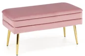 Ławki do przedpokoju - Różowe nowoczesne tapicerowane siedzisko - Wisp 3X - miniaturka - grafika 1