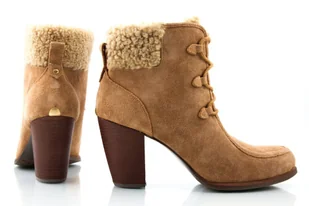Botki damskie Ugg Analise skórzane na słupku - Botki damskie - miniaturka - grafika 1