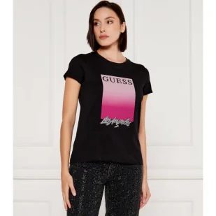 GUESS T-shirt | Regular Fit - Koszulki i topy damskie - miniaturka - grafika 1