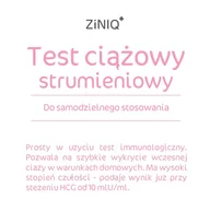 Testy ciążowe i diagnostyczne - TITLIS SPÓŁKA Z OGRANICZONĄ ODPOWIEDZIALNOŚCIĄ ZINIQ Test ciążowy strumieniowy 1 sztuka - miniaturka - grafika 1