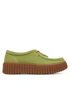 Półbuty damskie - Clarks Półbuty Torhill Bee 26181186 Zielony - miniaturka - grafika 1