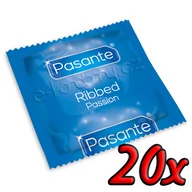 Prezerwatywy - Pasante Ribbed Passion 20 pack - miniaturka - grafika 1