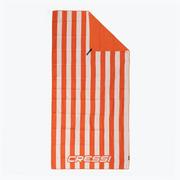 Ręczniki - Ręcznik szybkoschnący Cressi Microfiber Stripe pomarańczowy XVA871180 - miniaturka - grafika 1